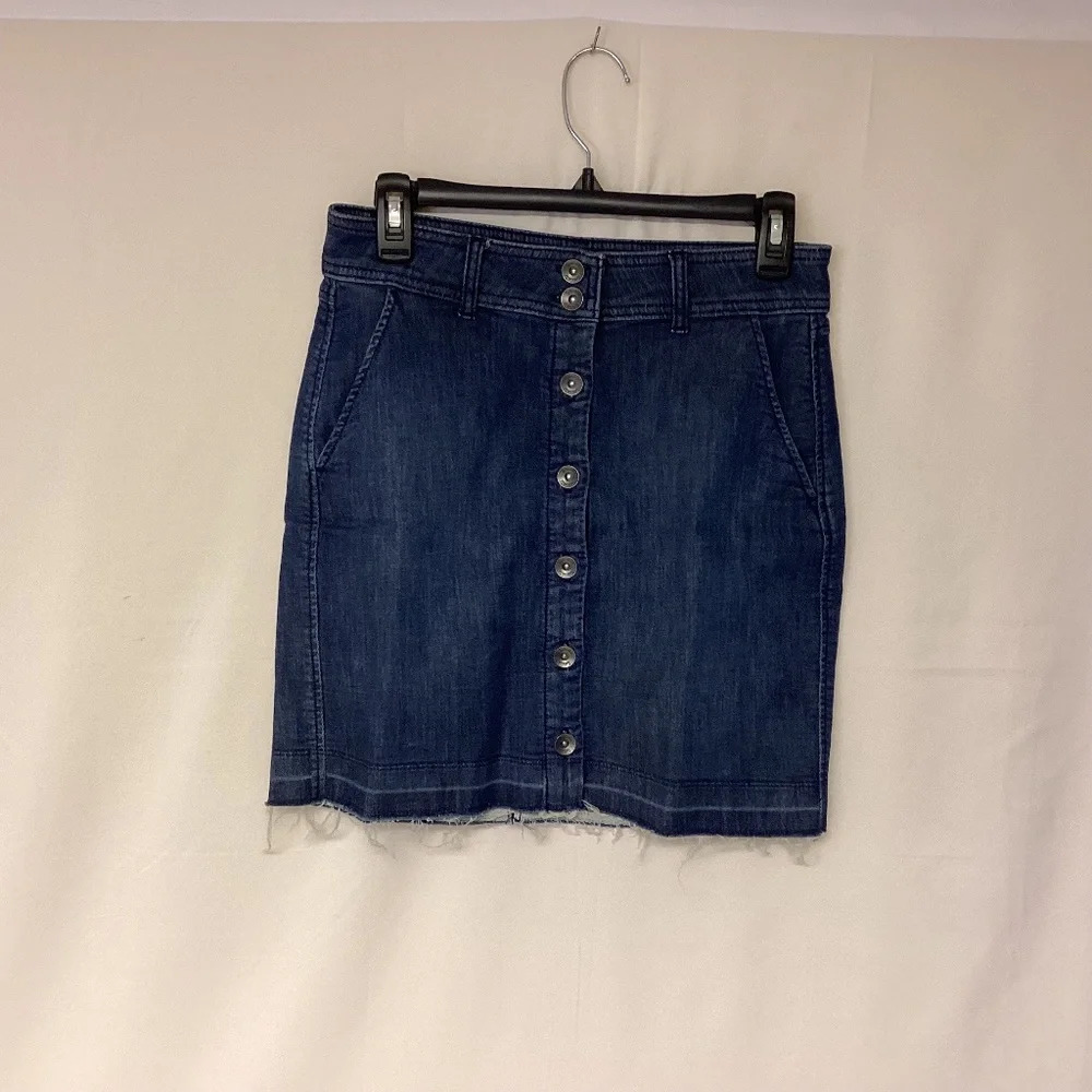 Splendid Skirt Denim Mini Distressed Country Western Classic Womens SZ 27